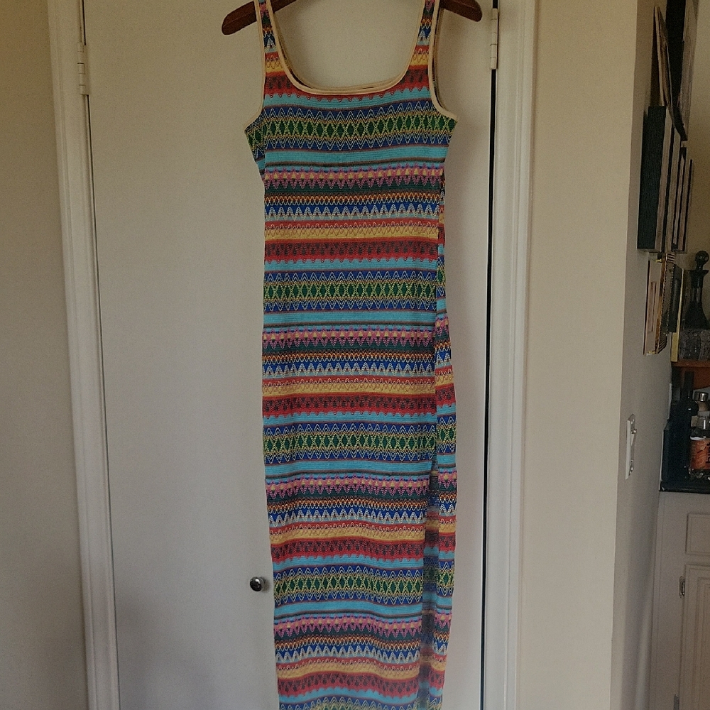 SHEIN Multicolor Striped Maxi Dress